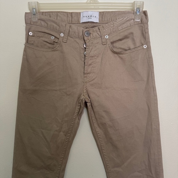 Sandro Paris Khaki Skinny Jeans in Etroit Style Size 29 - Picture 2 of 12